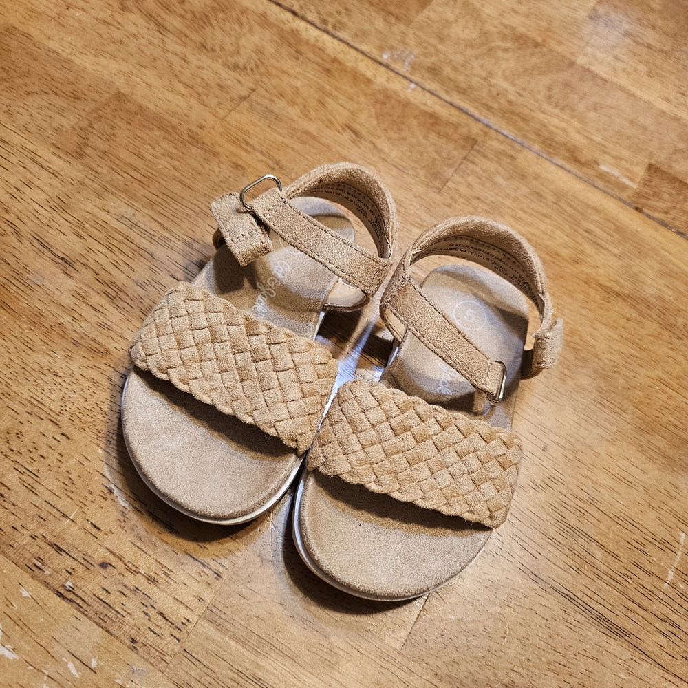 Cat & Jack Woven Tan Kids Sandals